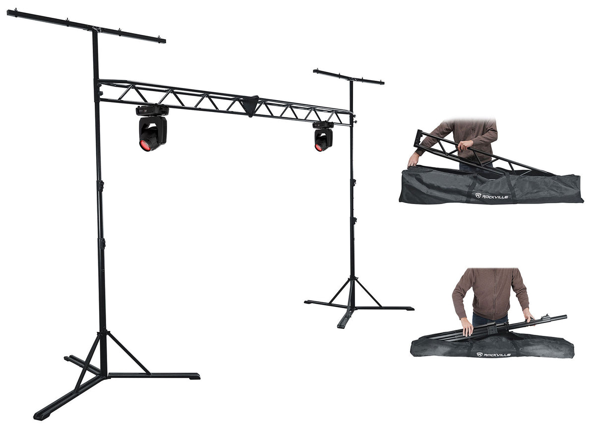 (2) Intimidator Beam 360X Moving Heads + RLT8 Truss Stand Bundle