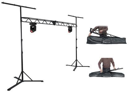 (2) Intimidator Beam 360X Moving Heads + RLT8 Truss Stand Bundle
