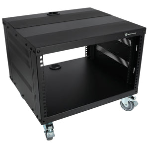Rockville RR6U 6U Live Sound/Pro Recording Studio Rack Case w/Wheels + Hardware