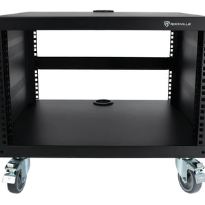 Rockville RR6U 6U Live Sound/Pro Recording Studio Rack Case w/Wheels + Hardware