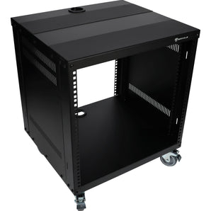 Rockville RR10U 10U Live Sound/Recording Studio Rack Case w/Wheels + Hardware