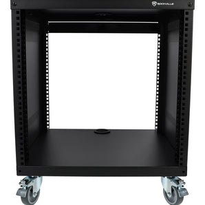Rockville RR10U 10U Live Sound/Recording Studio Rack Case w/Wheels + Hardware