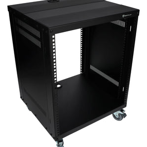Rockville RR12U 12U Live Sound/Recording Studio Rack Case w/Wheels + Hardware