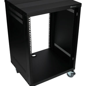 Rockville RR14U 14U Live Sound/Recording Studio Rack Case w/Wheels + Hardware