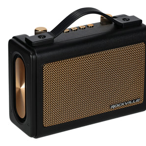 Rockville GlideTone Vintage Styled Portable Bluetooth Speaker with Deep Bass, 25W, TWS, USB/TF Card Playback