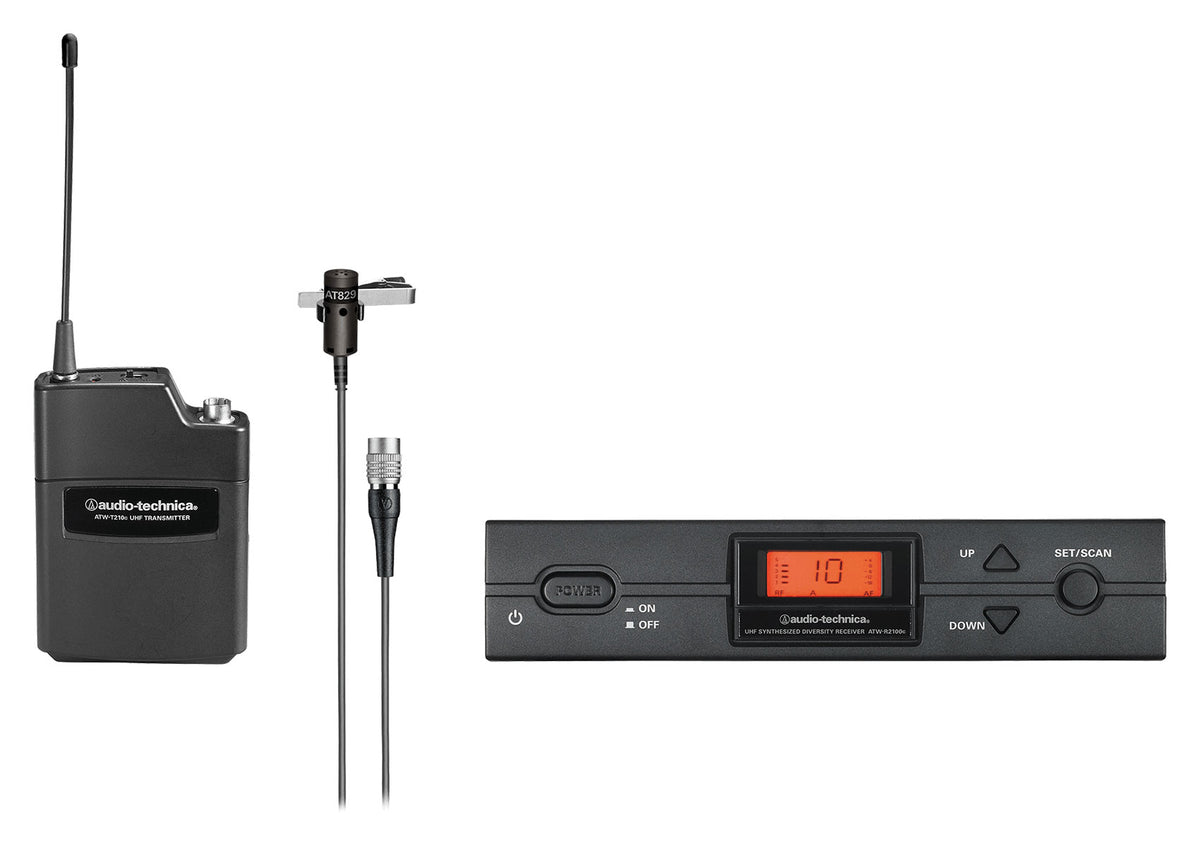 Audio-Technica ATW-2129CS Wireless System - Receiver, Transmitter & Lavalier Mic