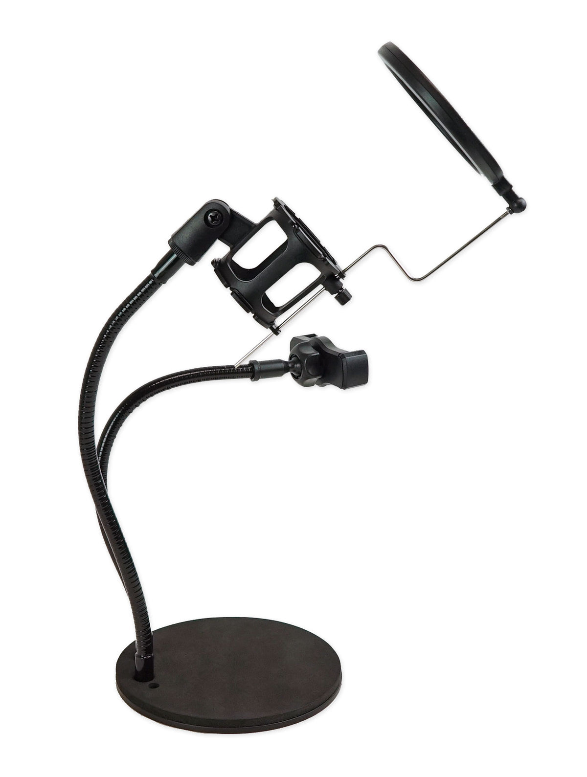 Technical Pro LiveShow2M Zoom Stream Broadcast Podcast Stand w/Phone+Mic Holder