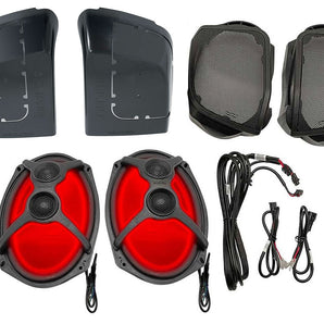 Memphis Audio MX14HDLIDKIT Harley Davidson OEM PlugnPlay 6x9 Saddle Bag Speakers