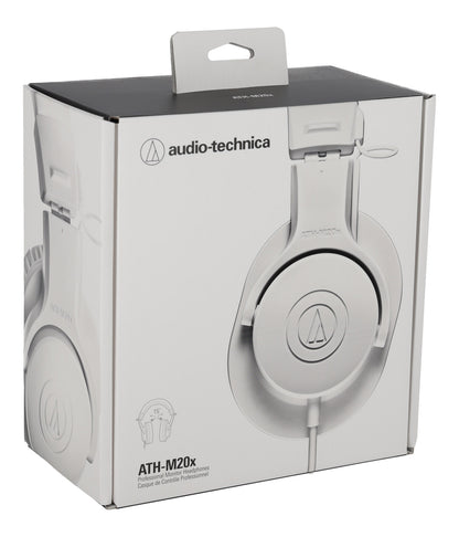 Audio-Technica ATH-M20XWH Professional Closed-Back Dynamic Monitor Headphones
