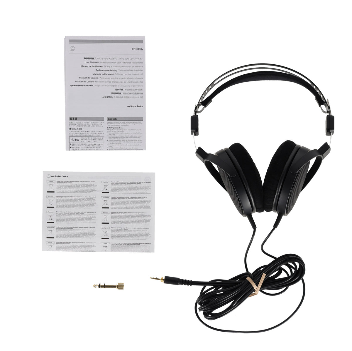 Audio-Technica ATH-R30x Professional Open-Back Over-Ear Reference Headphones