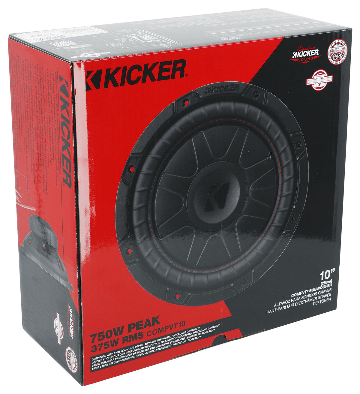 Kicker 52CVT102 CVT10 COMPVT 10" 750w Subwoofer 2-Ohm SVC Car Audio Sub CVT102