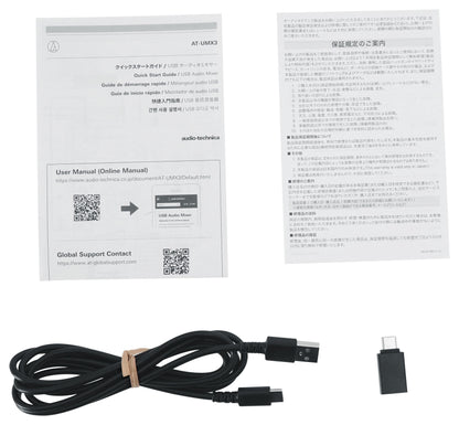 Audio Technica AT-UMX3 USB Audio Mixer - Plug-and-Play, Live Streaming Ready