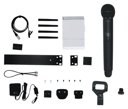 Audio Technica ATW-1423/L Wireless Microphone System Receiver+Handheld+Lav Mics