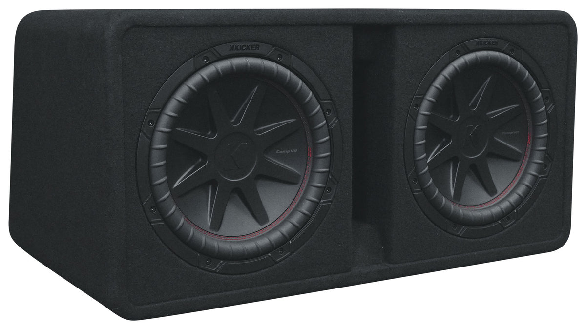 Kicker 52DCVR122 DCVR 12" Dual Subwoofers+Vented Sub Box Enclosure 2-ohm DCVR122