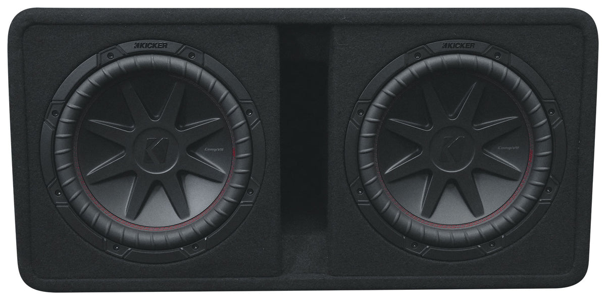 Kicker 52DCVR122 DCVR 12" Dual Subwoofers+Vented Sub Box Enclosure 2-ohm DCVR122