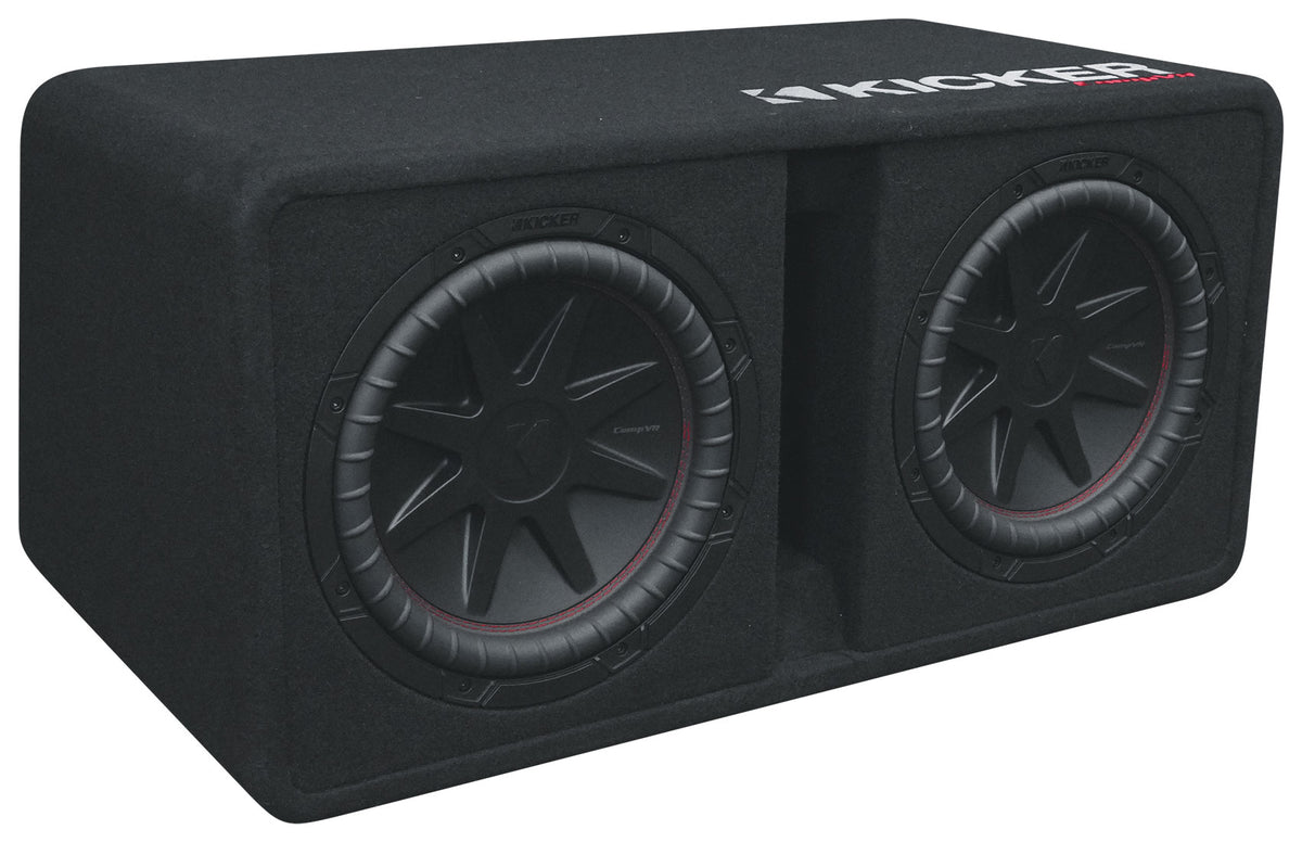 Kicker 52DCVR122 DCVR 12" Dual Subwoofers+Vented Sub Box Enclosure 2-ohm DCVR122