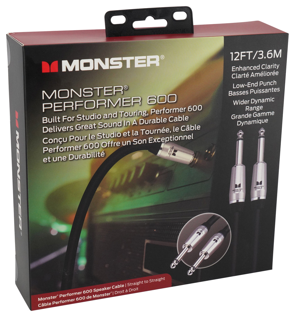 Monster Prolink Performer 600 12' 1/4" TS to 1/4" TS Speaker Cable
