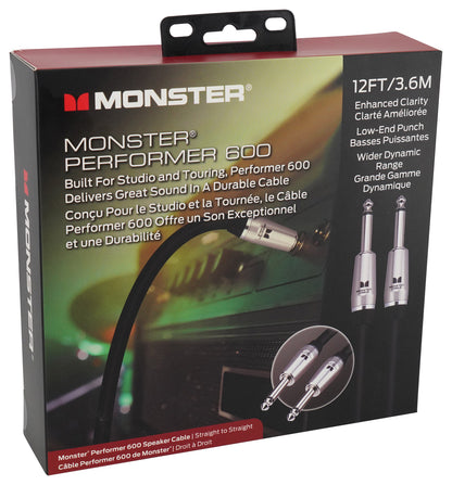 Monster Prolink Performer 600 12' 1/4" TS to 1/4" TS Speaker Cable