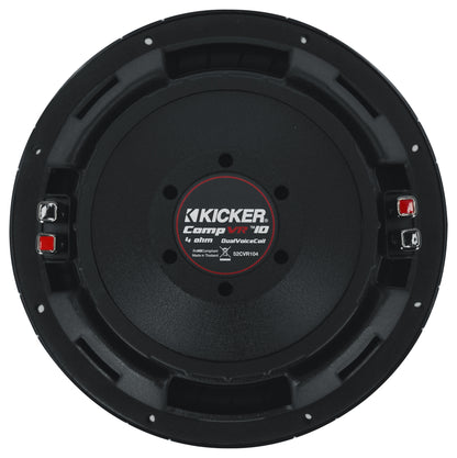 Kicker 52CVR104 CVR10 COMPVR 10" 750w Subwoofer 4-Ohm DVC Car Audio Sub CVR104