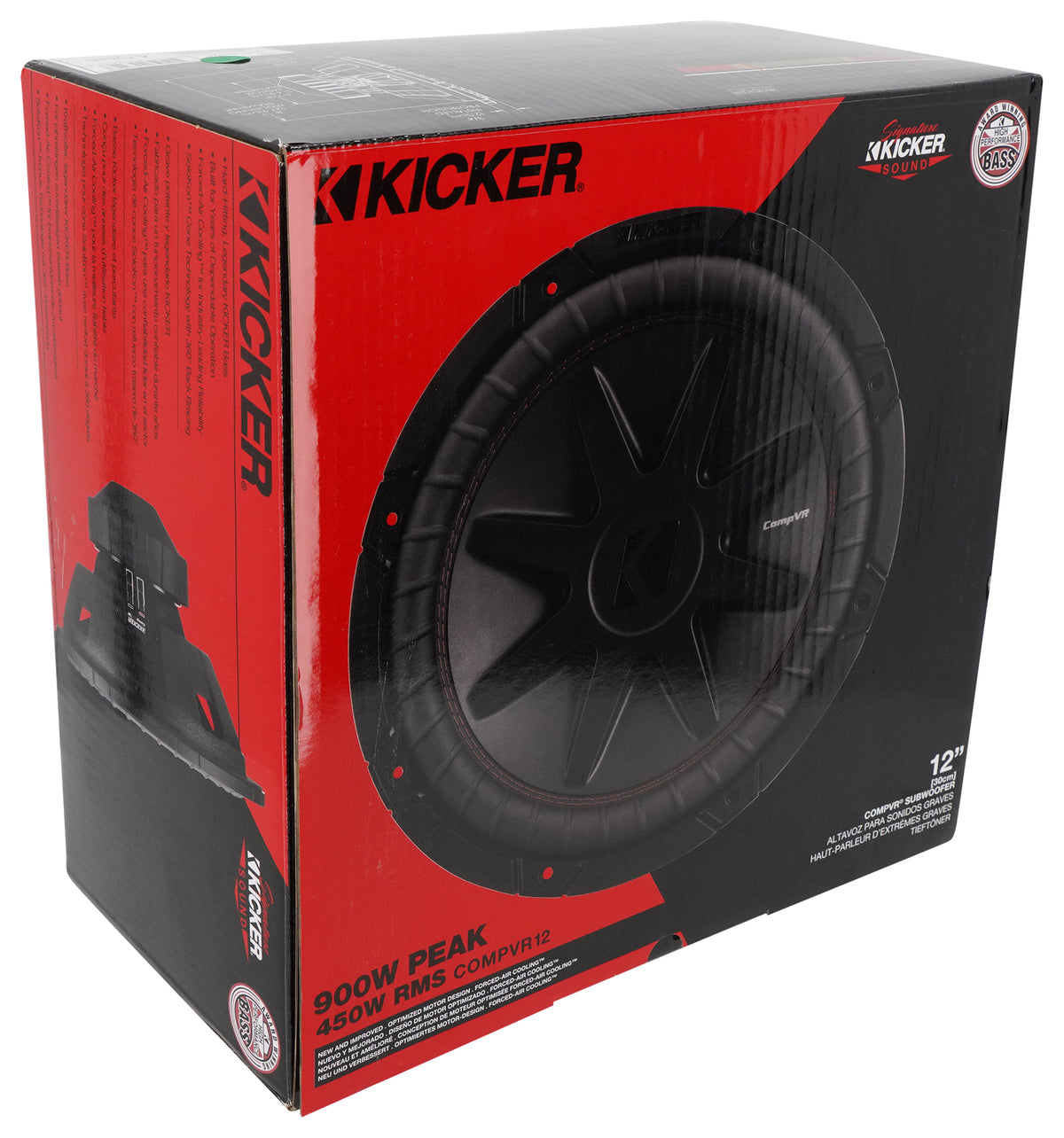 Kicker 52CVR124 CVR12 COMPVR 12" 900w Subwoofer 4-Ohm DVC Car Audio Sub CVR124