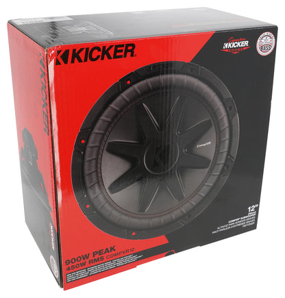 Kicker 52CVR122 CVR12 COMPVR 12" 900w Subwoofer 2-Ohm DVC Car Audio Sub CVR122
