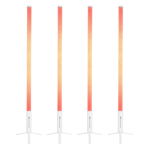 Rockville 4x ROCK SABER Recahrgeable DJ/Stage Pixel Tube Lights/Wireless DMX+Bag