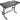 Quik Lok DJ233 Foldable DJ Table Workstation w/Perforated Shelf for Ventilation