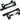 Quik Lok QLX-3 2nd Tier Add-On for Keyboard X Stand w/30mm Steel Tubing - Black