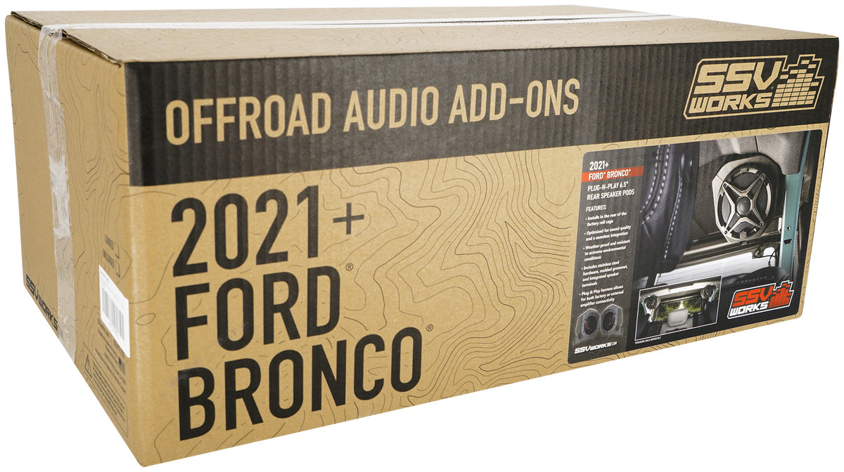 220-BR-B65U 6.5" Unloaded Rear Speaker Pods