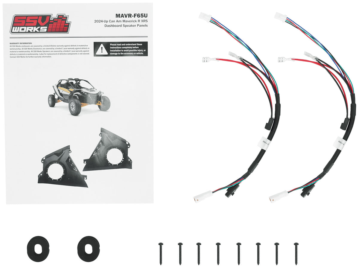 240-MAVR-F65U 6.5" Front Dash Speaker Enclosure Pods