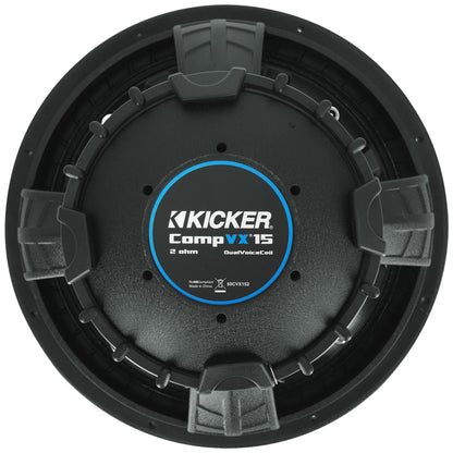 Kicker 50CVX152 COMPVX 15" 1000 Watt Car Audio Subwoofer DVC 2 Ohm Sub CVX152