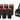Rockville 8 PACK MINI HALO BLACK DJ Wash Lights+Bag, Wireless DMX/Rechargeable