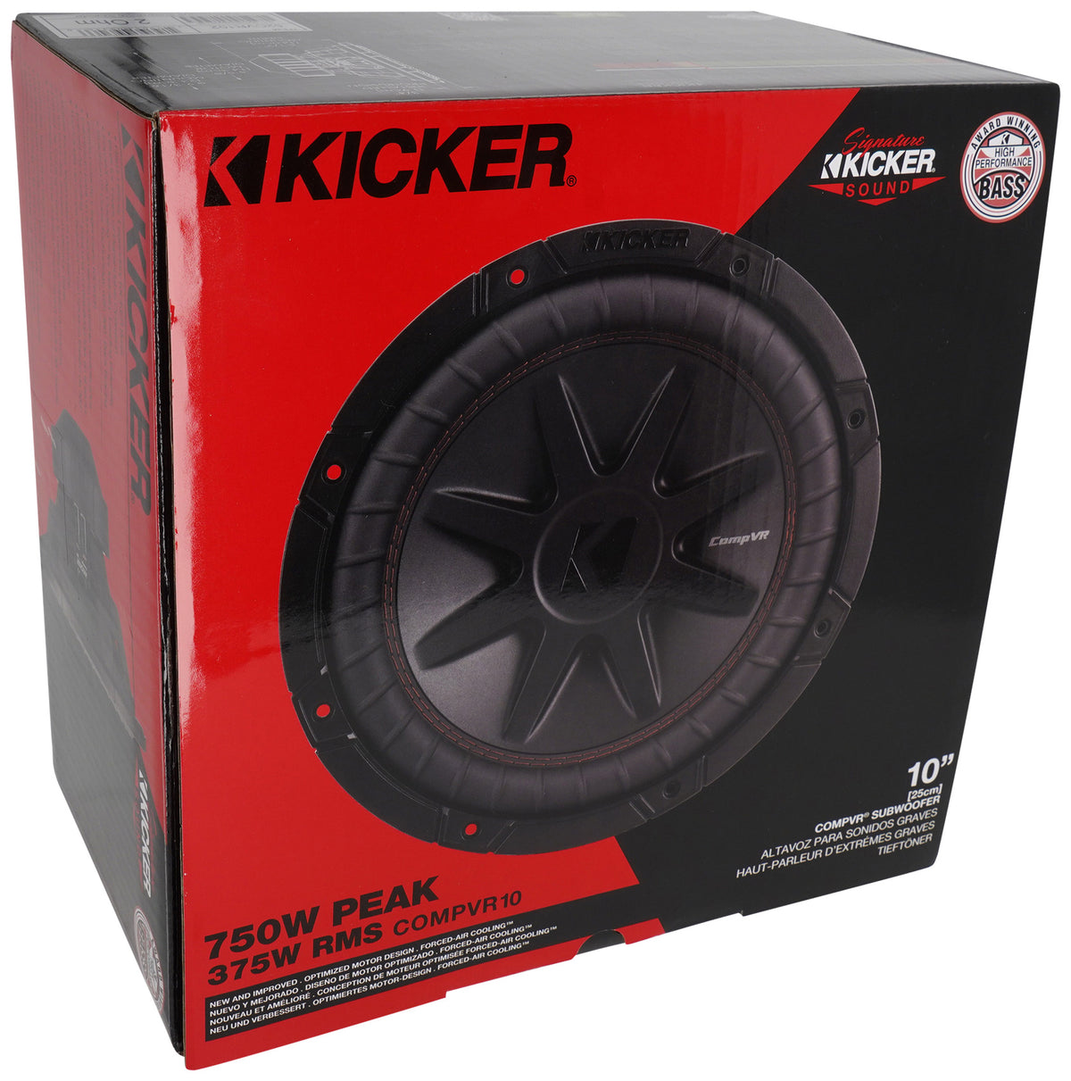 Kicker 52CVR102 CVR10 COMPVR 10" 750w Subwoofer 2-Ohm DVC Car Audio Sub CVR102