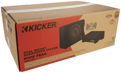 Kicker 52CVTDF122 CVTDF 12" Subwoofer in Down Firing Sub Box Enclosure 2-Ohm