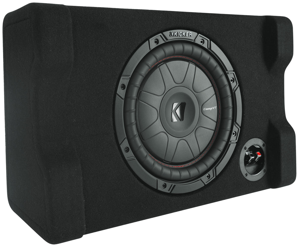 Kicker 52CVTDF102 CVTDF 10" Subwoofer in Down Firing Sub Box Enclosure, 2-Ohm