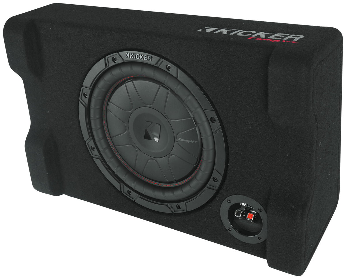 Kicker 52CVTDF102 CVTDF 10" Subwoofer in Down Firing Sub Box Enclosure, 2-Ohm