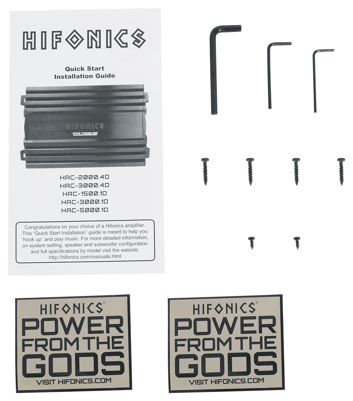 Hifonics HAC-3000.4D 3000 Watt 4-Channel Car Stereo Amplifier Class D Amp