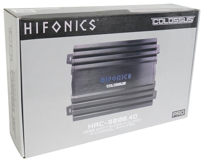 Hifonics HAC-3000.4D 3000 Watt 4-Channel Car Stereo Amplifier Class D Amp