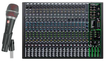 Mackie ProFX22v3 22-Channel 4-Bus Pro Effects Mixer w/USB+Se Electronics Mic