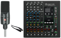 Mackie ONYX8 8-Channel Analog Mixer w/USB/3-Band EQ+Bluetooth+Se Electronics Mic