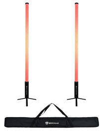 Rockville 2x ROCK SABER 23 Hour Battery DJ/Stage Tube Lights/Wireless DMX+Bag