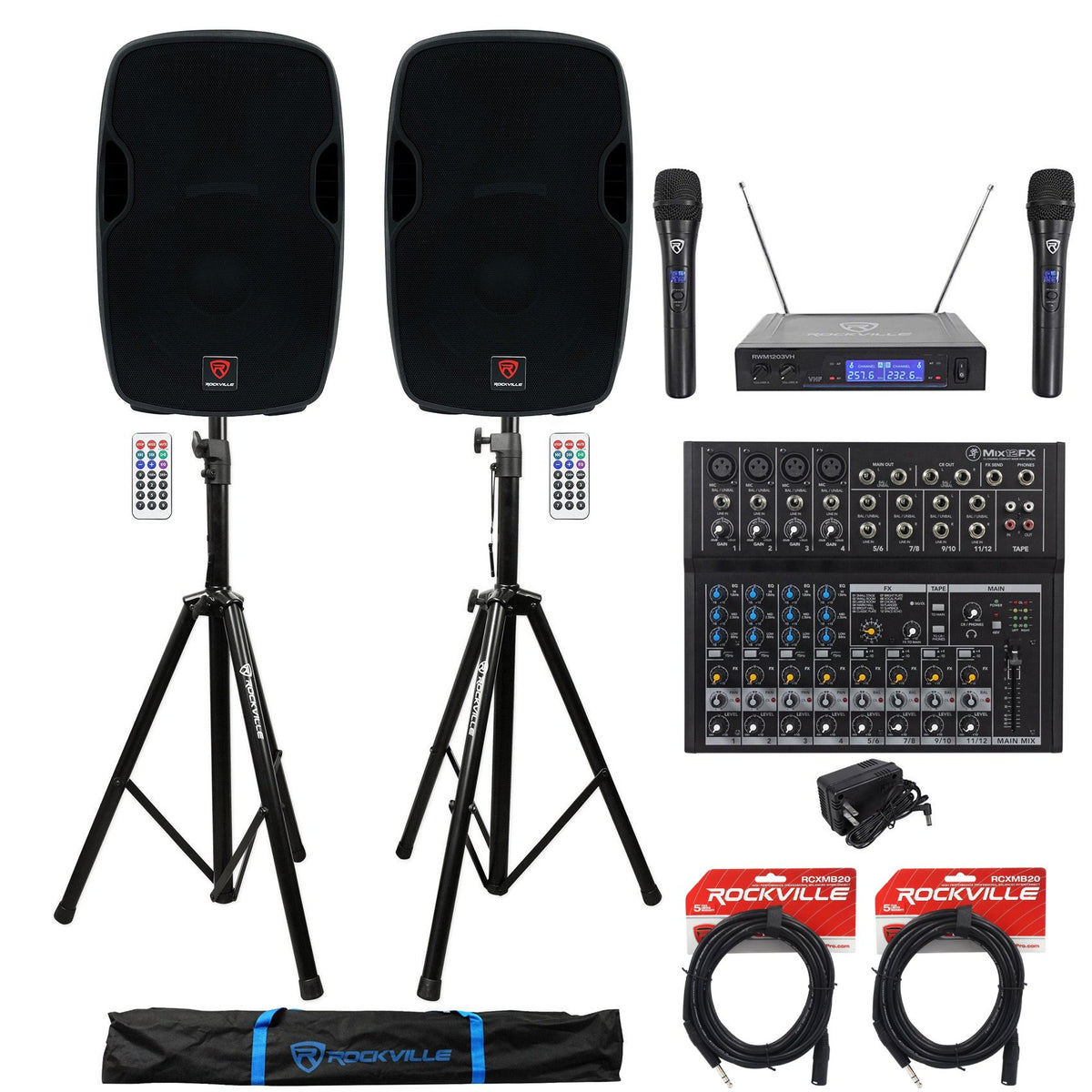 BPA15 2-Pack + RVSS2-XLR + MIX12FX + RWMPack