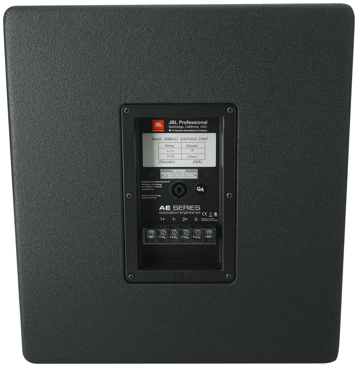 JBL ASB6112 4000 Watt 12" Professional Live Sound Passive DJ PA Subwoofer Sub