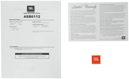JBL ASB6112 4000 Watt 12" Professional Live Sound Passive DJ PA Subwoofer Sub