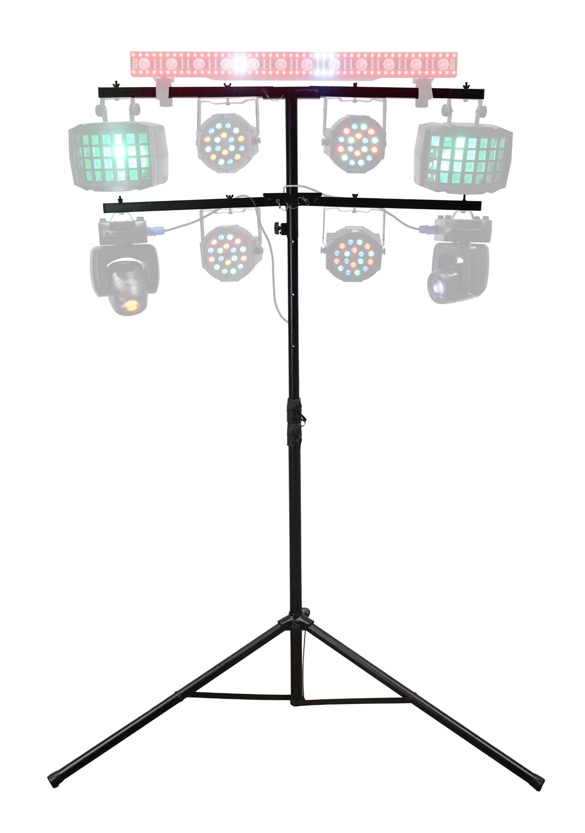 BATTERY STRIP 24 Rechargeable RGBW DJ Wash Light Bar w/DMX+Tree Stand