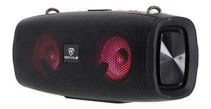 Rockville RPB-KAR Portable Bluetooth Speaker + Karaoke Microphone + Party LED's
