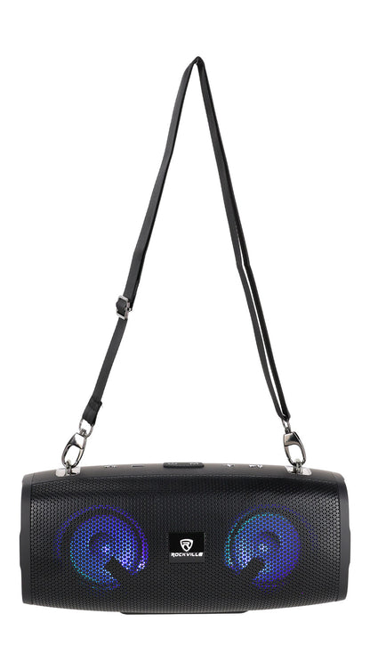 Rockville RPB-KAR Portable Bluetooth Speaker + Karaoke Microphone + Party LED's