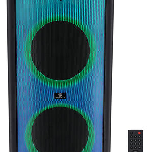 Rockville BASS PARTY 10 Dual 10 inch Portable Battery LED Party Bluetooth Speaker