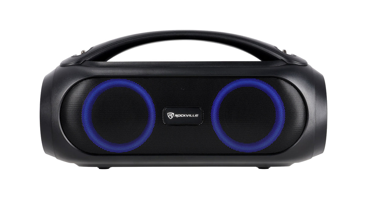 Rockville GO PARTY MAX BASS Large Portable LED Bluetooth Speaker w/Wireless Link