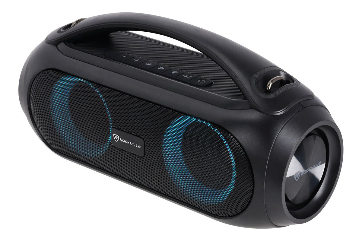 Rockville GO PARTY MAX BASS Large Portable LED Bluetooth Speaker w/Wireless Link